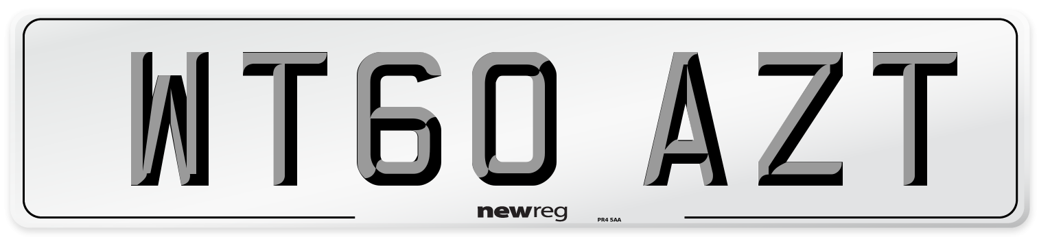 WT60 AZT Number Plate from New Reg